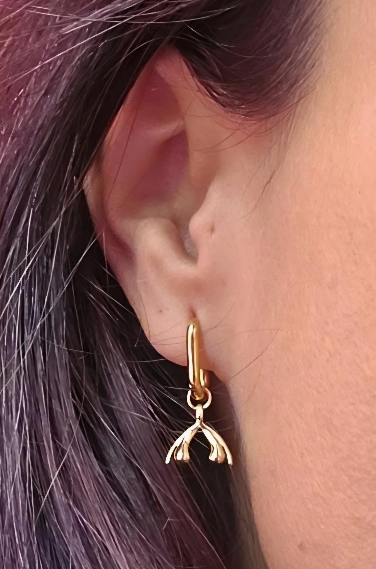 ODE Women Clit Charm Hoop GP